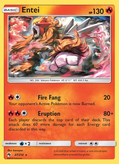 Entei, carte 47 de Lost Thunder