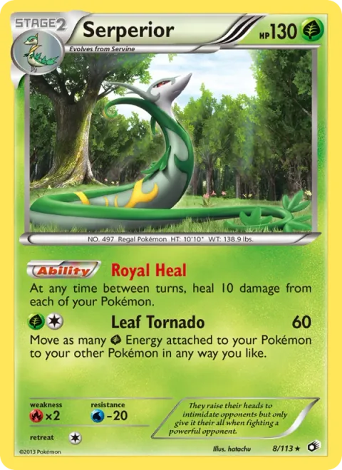 Serperior, card 8 from Legendary Treasures