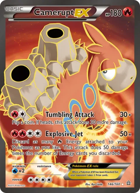 Camerupt EX, card 146 from Primal Clash