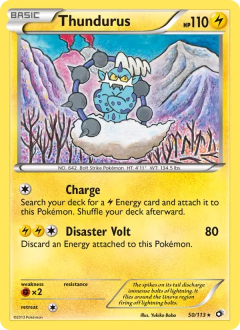 Thundurus, card 50 from Legendary Treasures