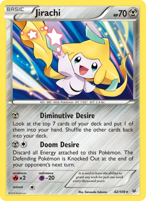 Jirachi, carte 42 de Roaring Skies