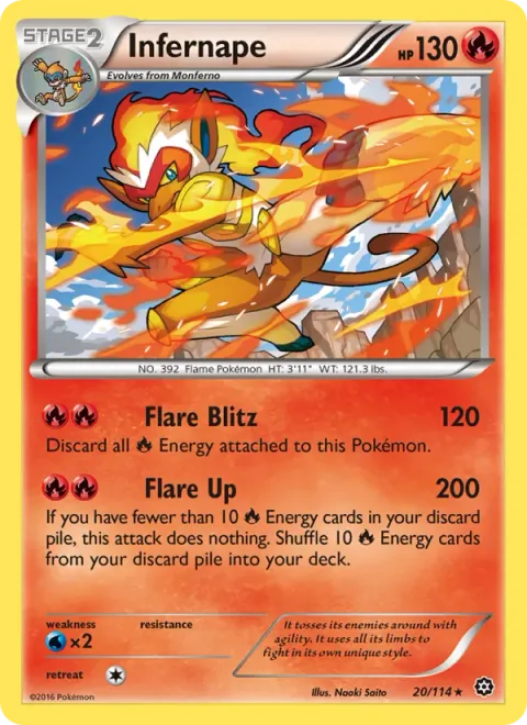 Infernape, carte 20 de Steam Siege