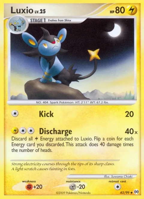 Luxio, card 43 from Arceus
