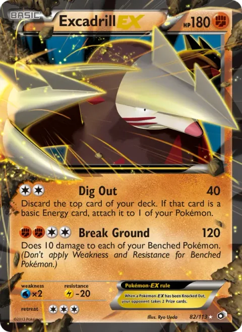 Excadrill-EX, carte 82 de Legendary Treasures