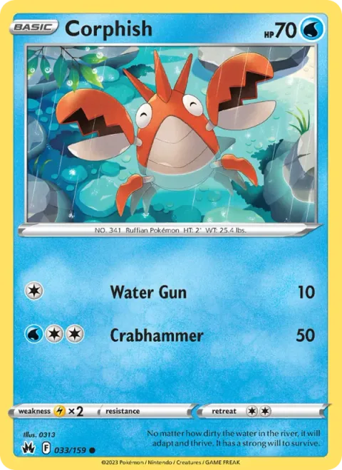 Corphish, card 033 from Crown Zenith