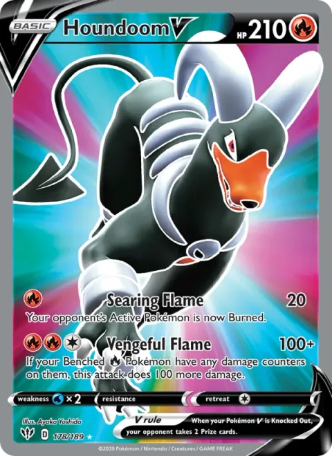 Houndoom V, carte 178 de Darkness Ablaze