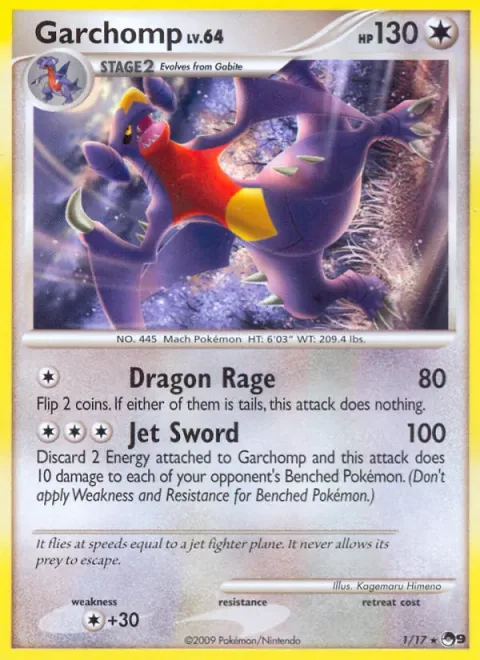 Garchomp, card 1 from POP Series 9