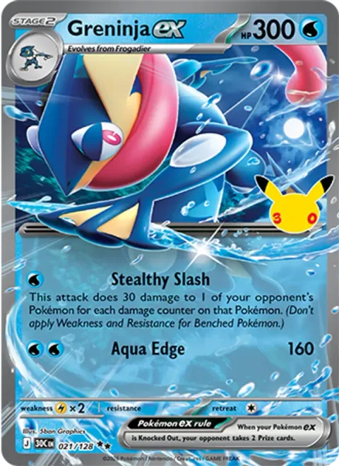 Greninja ex, card 021 from 30th Celebration