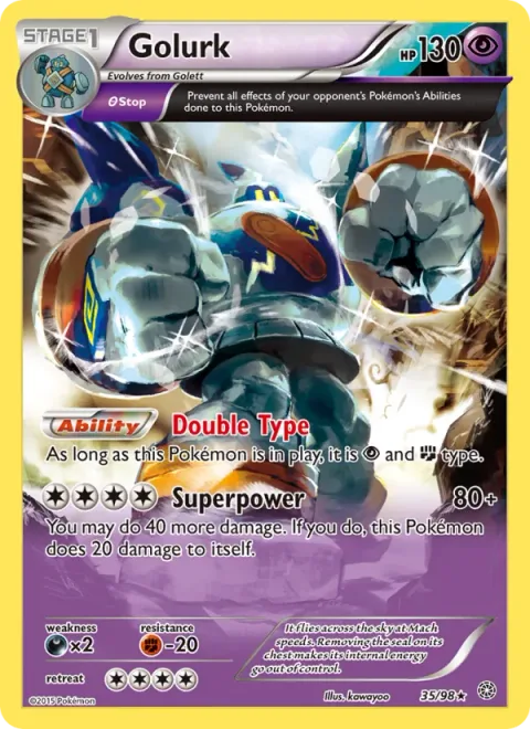 Golurk, card 35 from Ancient Origins
