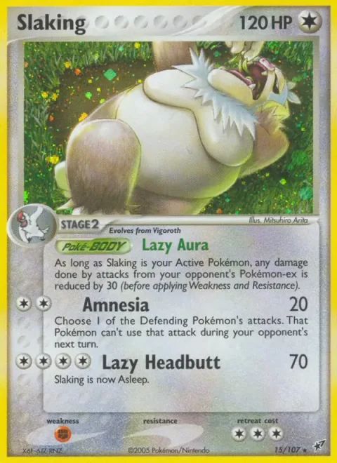 Slaking, card 15 from Deoxys