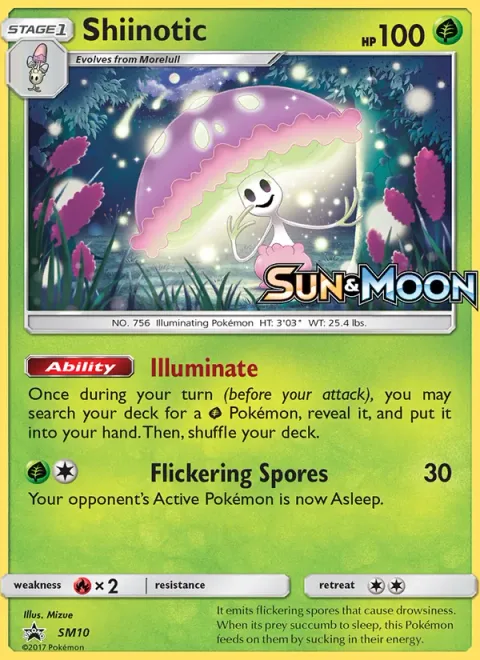 Shiinotic, card SM10 from SM Black Star Promos