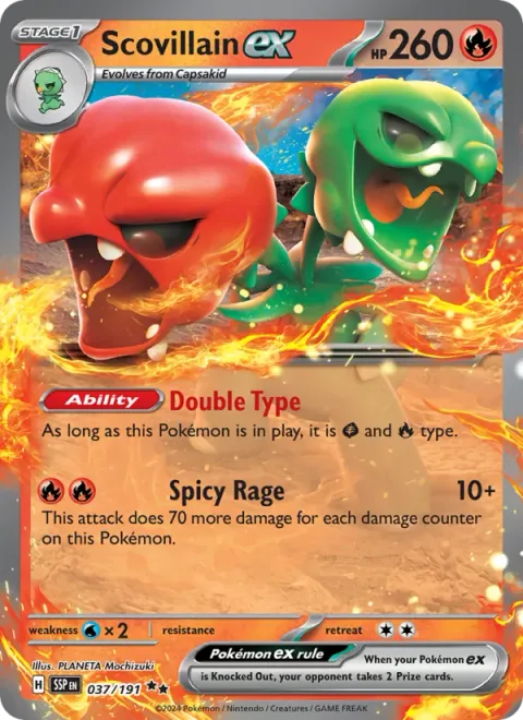 Scovillain ex, card 037 from Surging Sparks