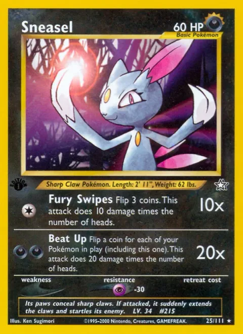Sneasel, card 25 from Neo Genesis