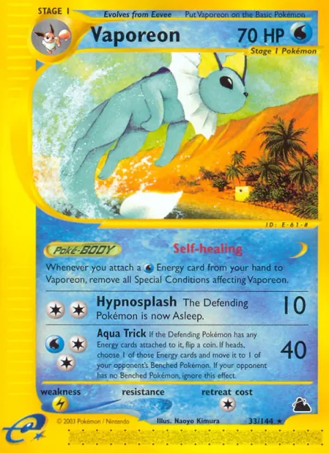 Vaporeon, carte 33 de Skyridge