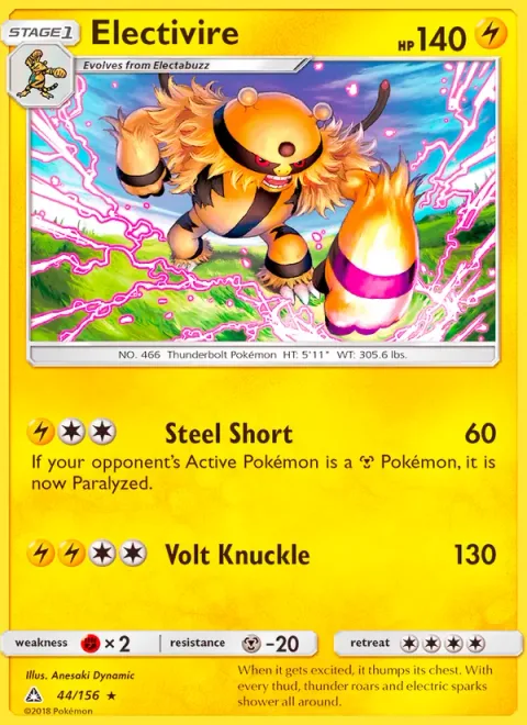 Electivire, card 44 from Ultra Prism