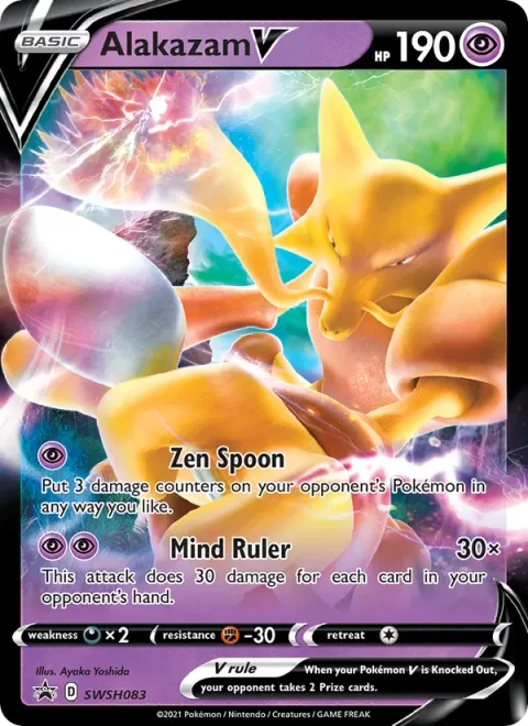 Alakazam V, carte SWSH083 de SWSH Black Star Promos