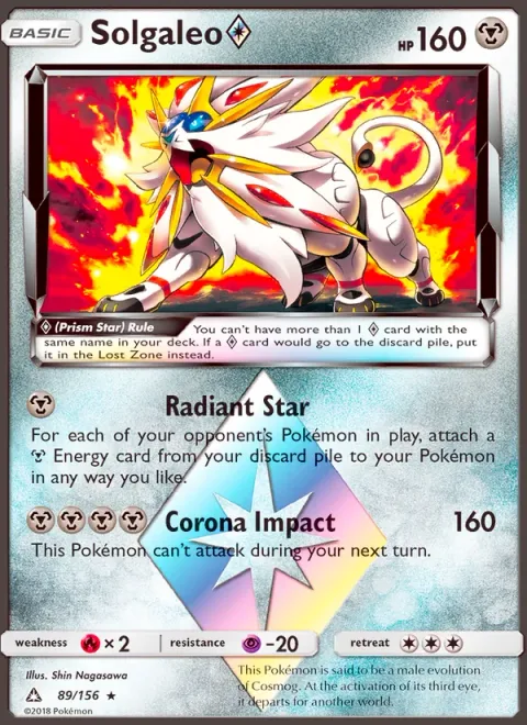 Solgaleo ◇, card 89 from Ultra Prism