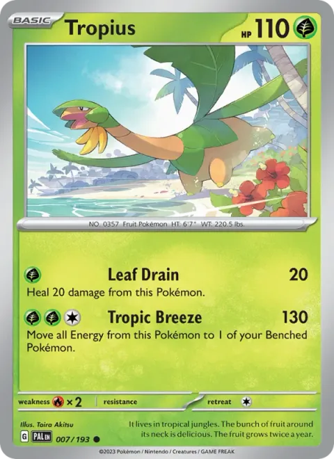 Tropius, carte 007 de Paldea Evolved