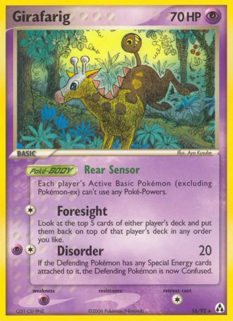 Girafarig, card 16 from Legend Maker
