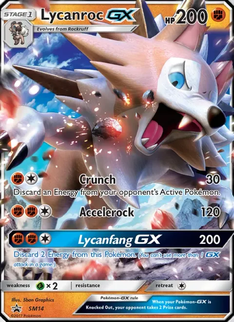 Lycanroc GX, carte SM14 de SM Black Star Promos