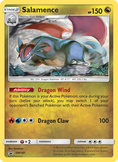 Salamence, card SM140 from SM Black Star Promos