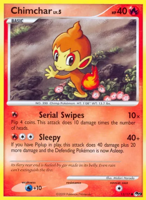 Chimchar, card 13 from POP Series 9