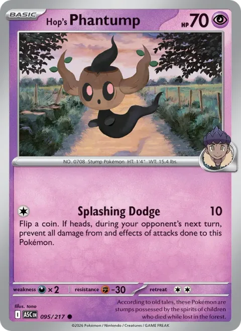 Hop's Phantump, carte 095 de Ascended Heroes