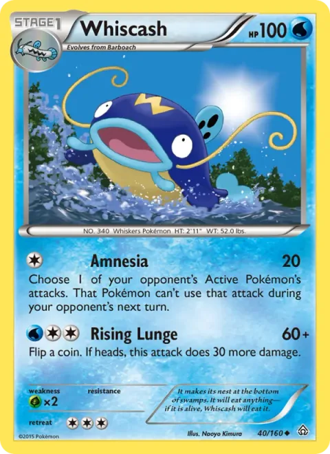 Whiscash, card 40 from Primal Clash