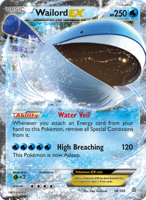 Wailord EX, card 38 from Primal Clash