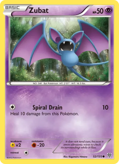 Zubat, card 52 from Plasma Storm