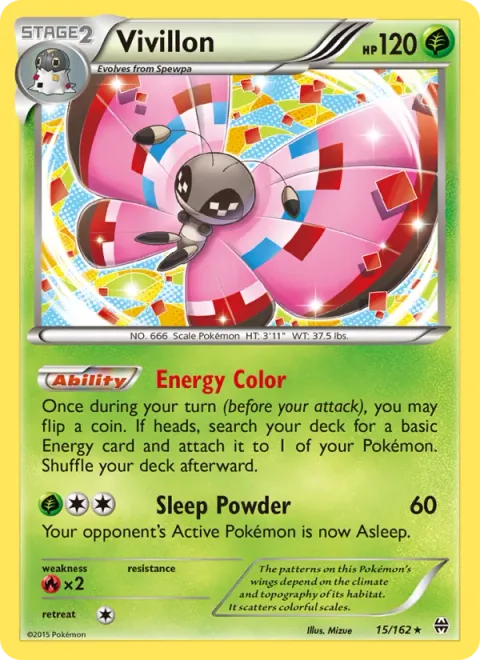 Vivillon, card 15 from BREAKthrough