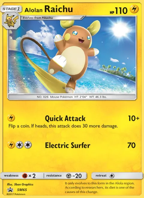 Alolan Raichu, carte SM65 de SM Black Star Promos