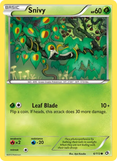 Snivy, carte 6 de Legendary Treasures
