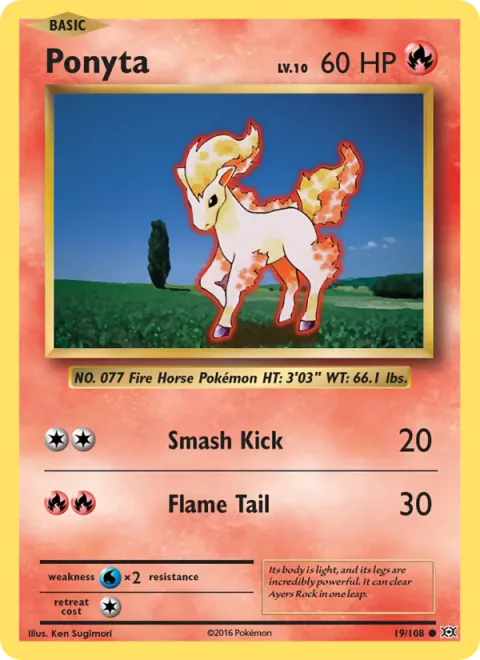 Ponyta, card 19 from Evolutions