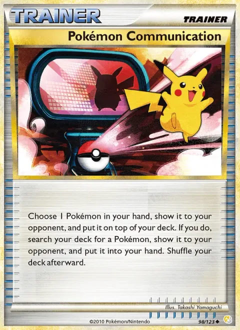 Pokémon Communication, card 98 from HeartGold SoulSilver