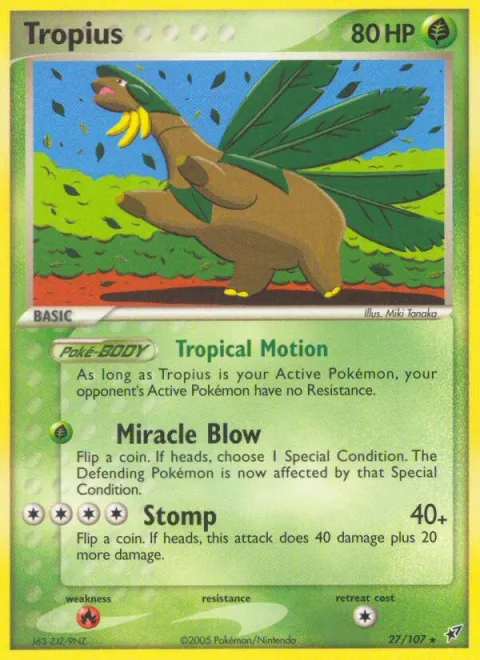 Tropius, carte 27 de Deoxys