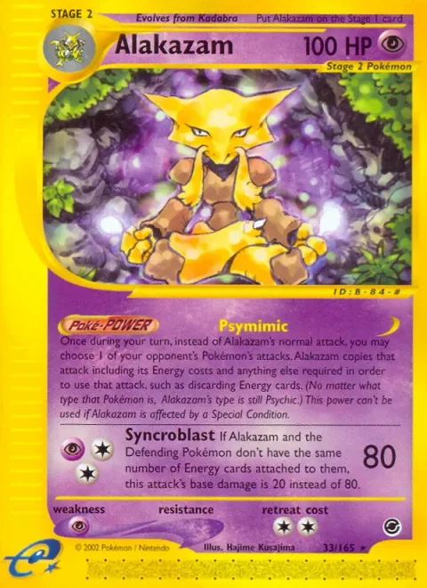 Alakazam, card 33 from Expedition Base Set