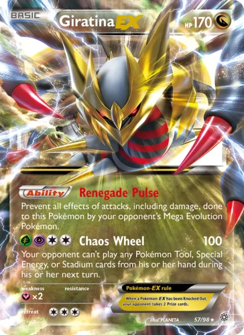 Giratina EX, carte 57 de Ancient Origins