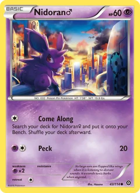 Nidoran♂, card 43 from Steam Siege