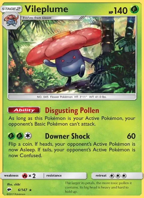 Vileplume, carte 6 de Burning Shadows