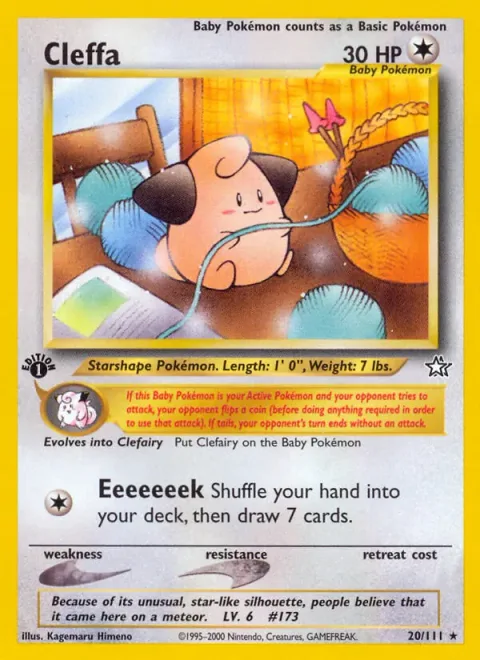 Cleffa, card 20 from Neo Genesis