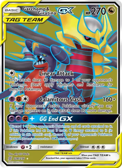 Garchomp & Giratina GX, card 228 from Unified Minds