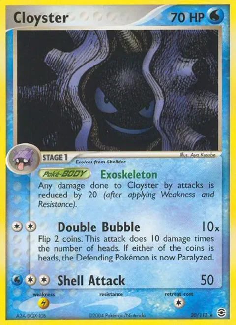 Cloyster, card 20 from FireRed & LeafGreen