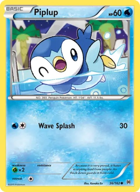 Piplup, card 36 from BREAKthrough