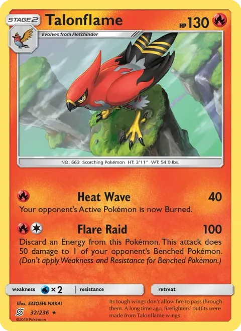 Talonflame, carte 32 de Unified Minds