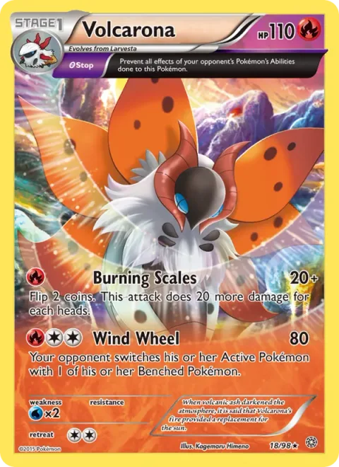 Volcarona, carte 18 de Ancient Origins