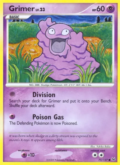 Grimer, carte 75 de Platinum