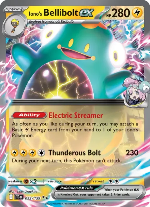 Iono's Bellibolt ex, carte 053 de Journey Together