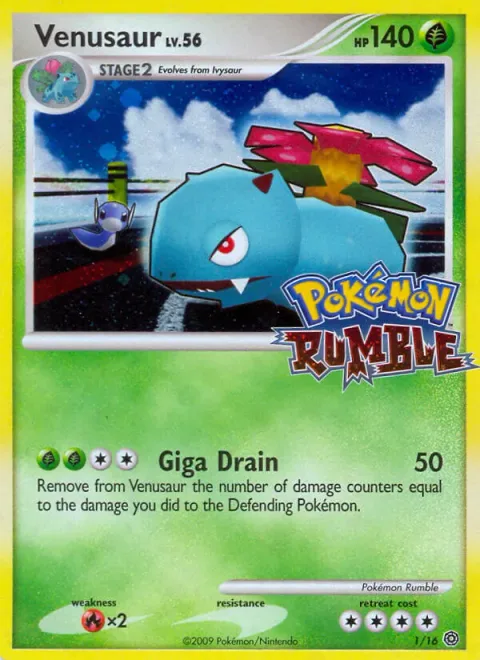 Venusaur, carte 1 de Pokémon Rumble