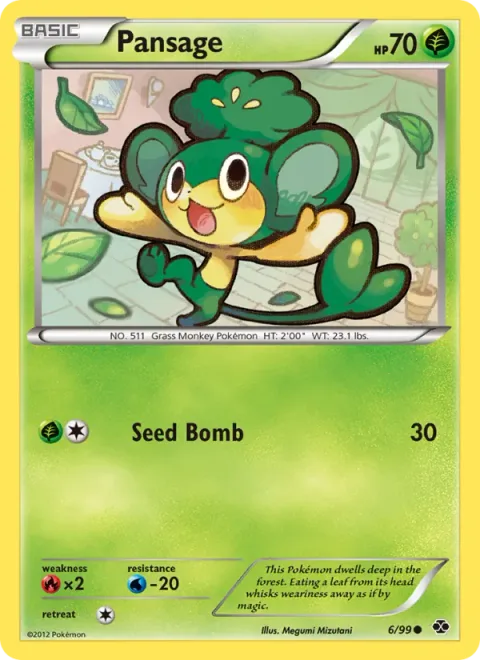 Pansage, card 6 from Next Destinies